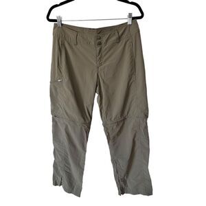 ExOfficio Convertible Shorts Tan Khaki Nylon Hiking Pants Size 8 Insect Shield